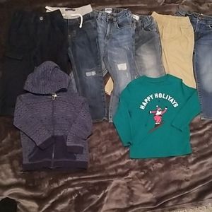 Toddler boy pants, sweatshirt & shirt= $20